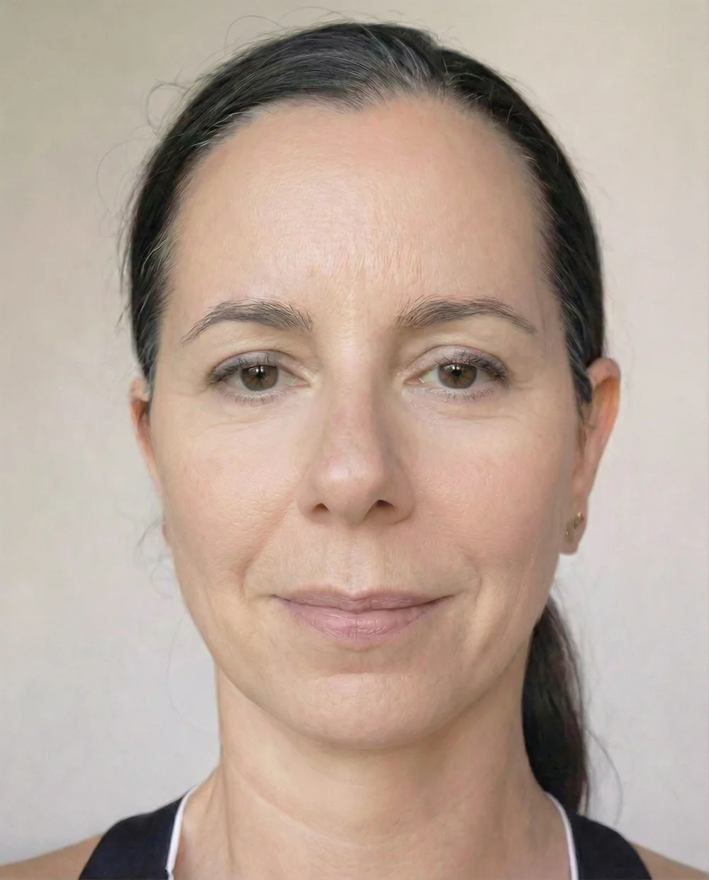 Rostro después del cepillado de drenaje linfático